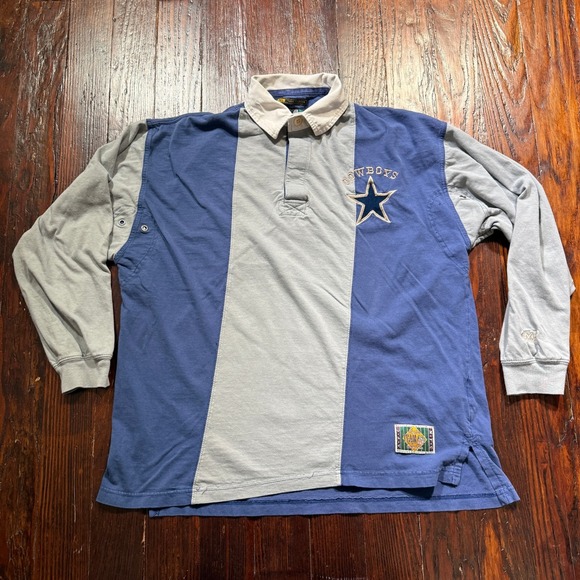mirage Other - Vintage Dallas Cowboys Shirt Men XL Mirage‎ 90s NFL Rugby Polo Color Block VTG
